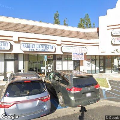 Thumbnail image of the front of a dentist office practice with the name Saechi Dental Corp American Smi which is located in West Hills, CA